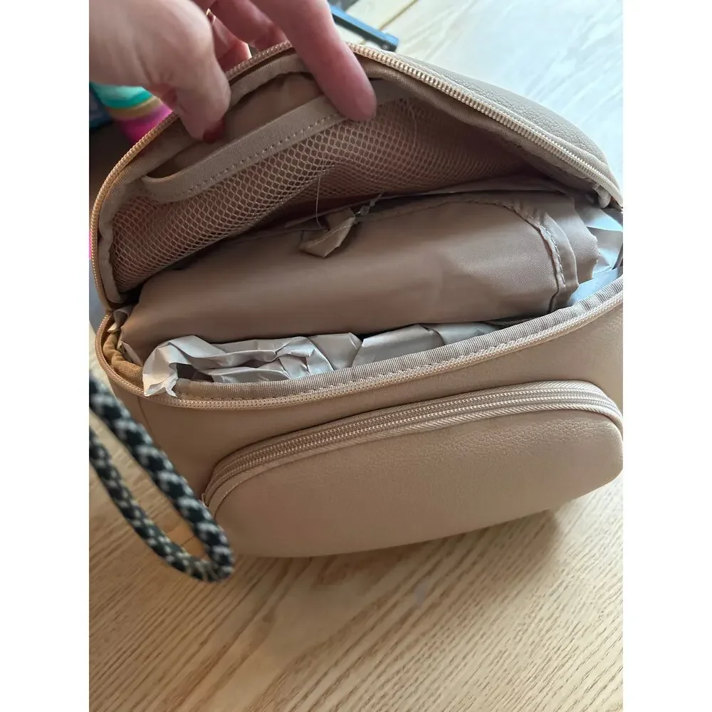 New Cloud Island Diaper Sling fanny pack Pearl/Tan Leather Look 10.5